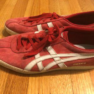 Onitsuka Tiger Red White SuedeLeather Mens Size 11